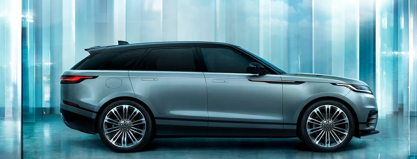 2026 Range Rover Velar parked in a showroom