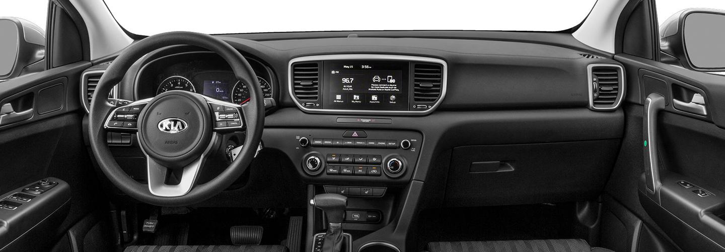 2022 Kia Sportage view of interior dashboard technology