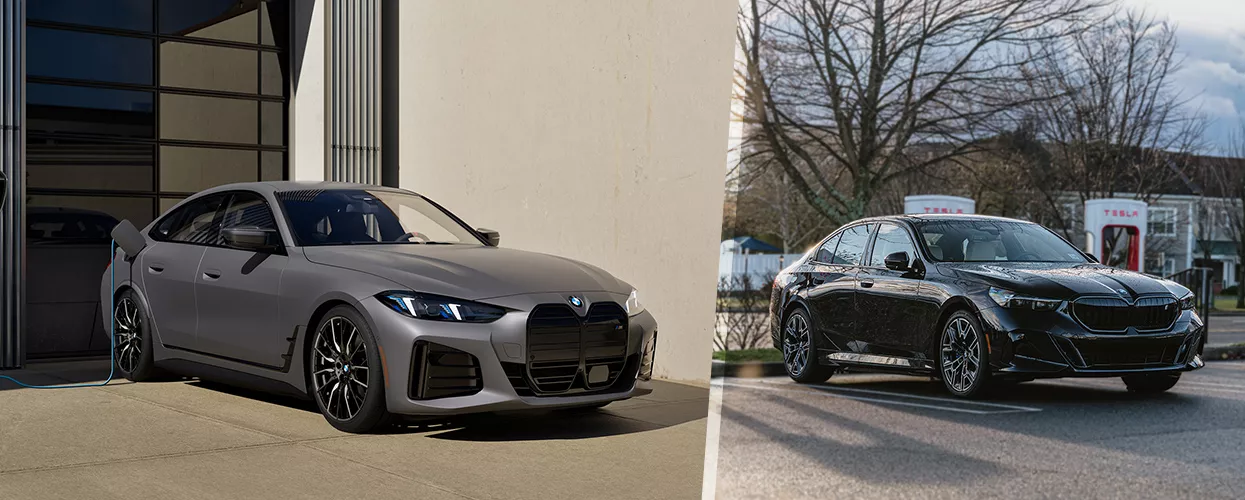 BMW i4 and i5 images side by side