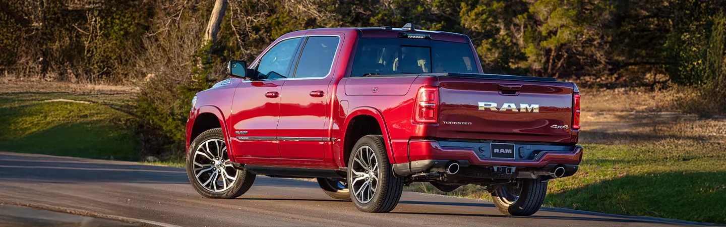 2025 RAM 1500 red back view