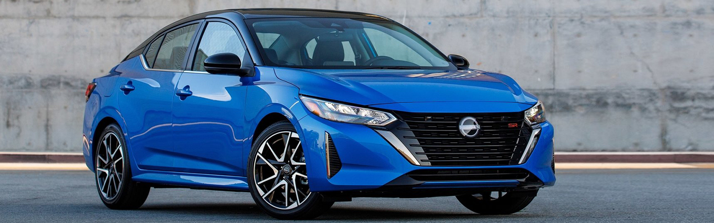 2024 Nissan Sentra Specs front side in blue colour 