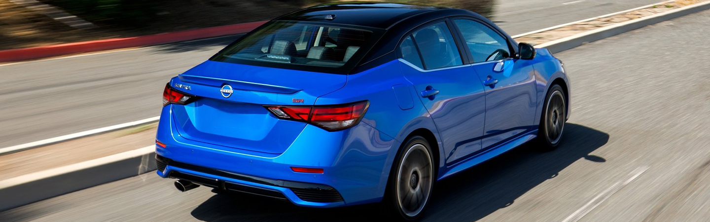 2024 Nissan Sentra Specs side back in blue colour