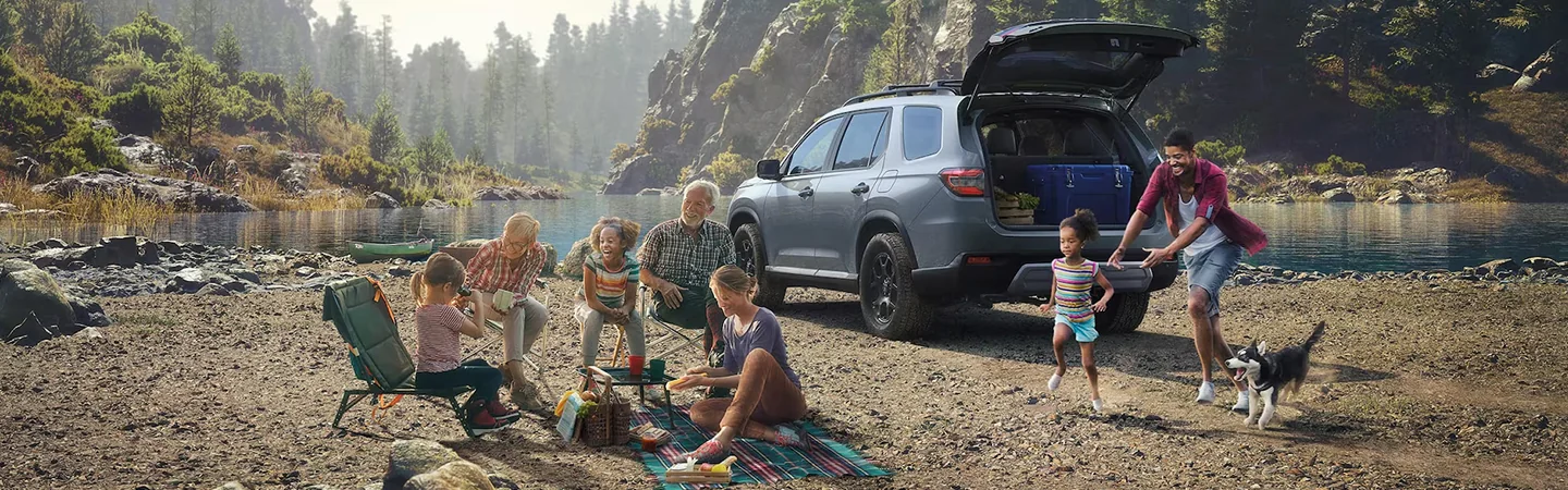 Configurations for 2025 Honda Pilot grey back view