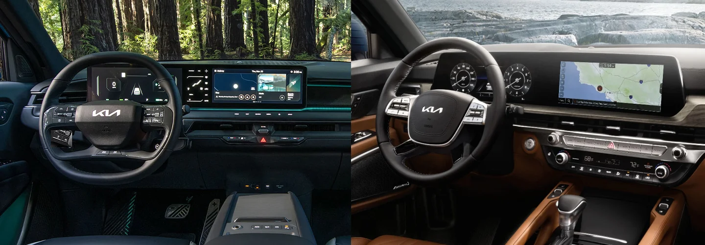 2024 Kia EV9 vs Rivian R1S interior image
