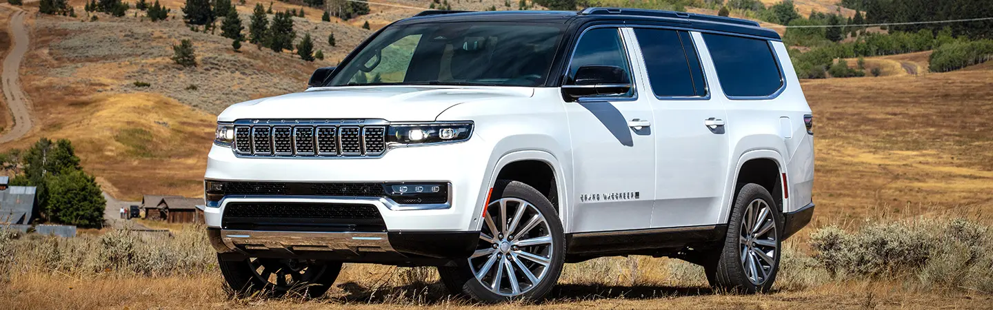 2024 Grand Wagoneer Specs sliver color and back view