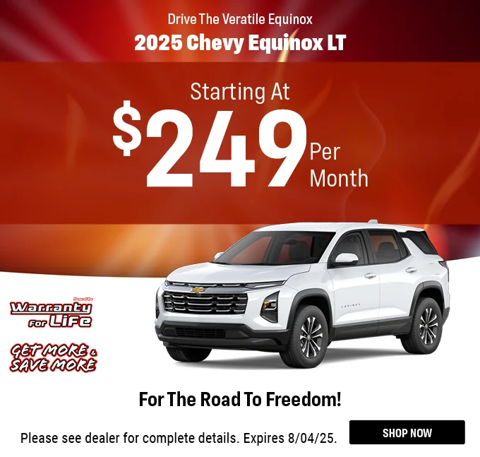 2025 Chevy Equinox LT Drive The Versatile Equinox Starting At $249 For The Road To Freedom! 