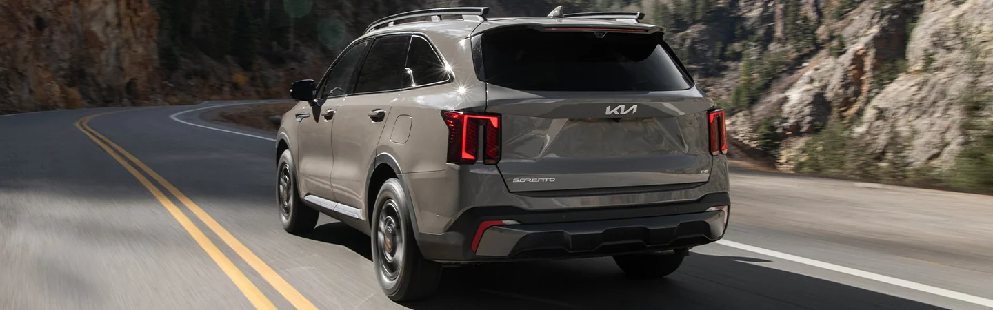 2024 Kia Sorento Specs grey color back side view