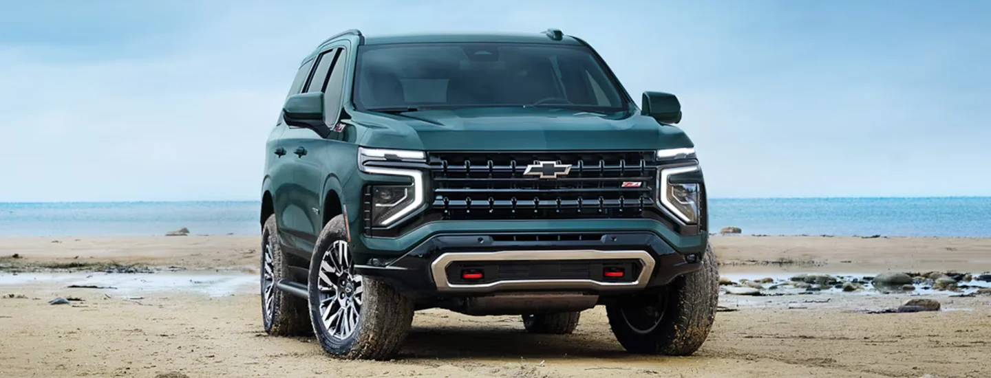 2025 Chevrolet Tahoe parked at the beach