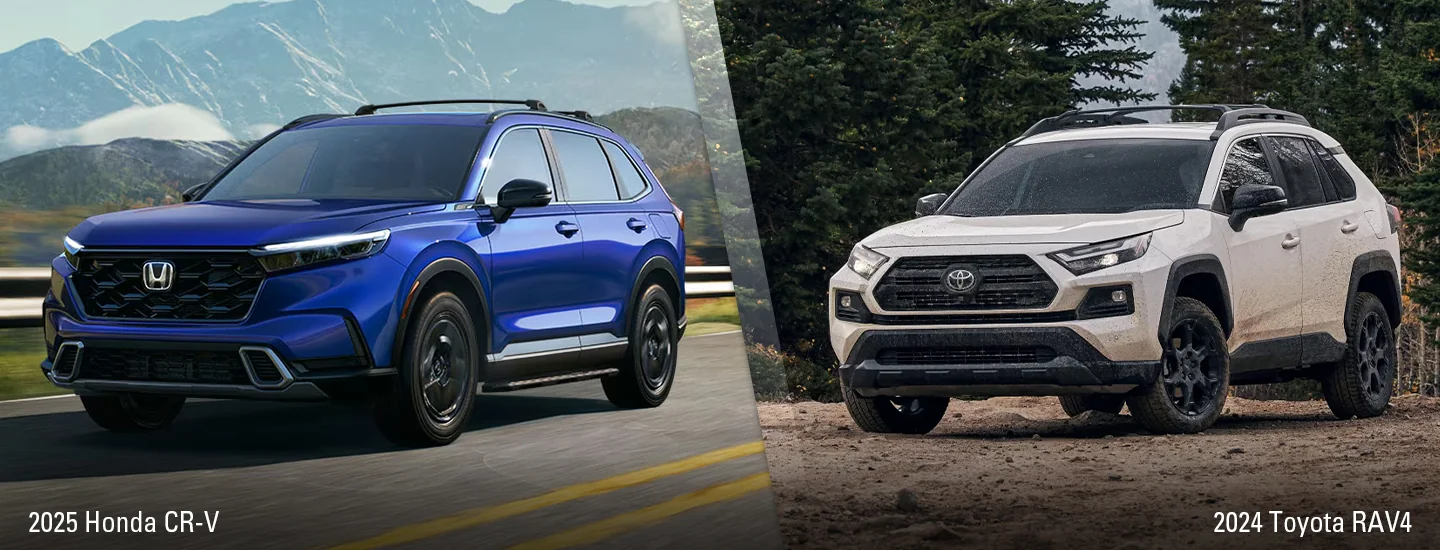 2025 Honda CR-V and Toyota RAV4 side by side