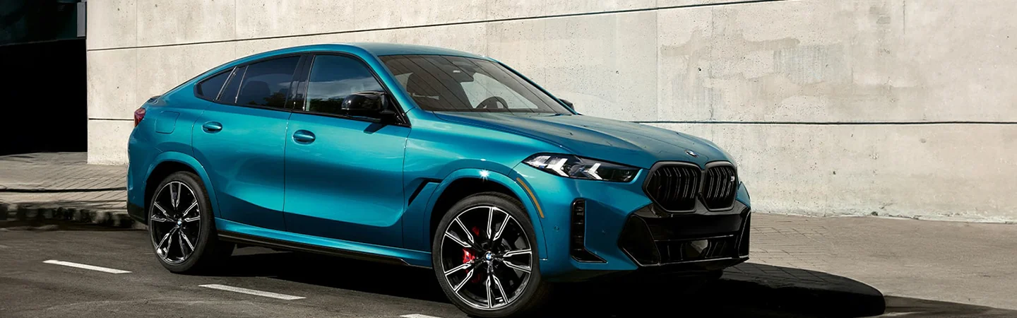 2025 BMW X6 Comparison skyblue color and front view