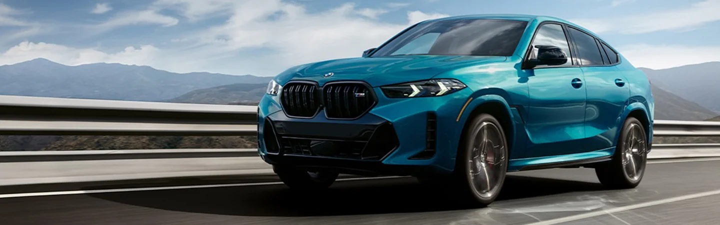 2025 BMW X6 Comparison skyblue color and front view