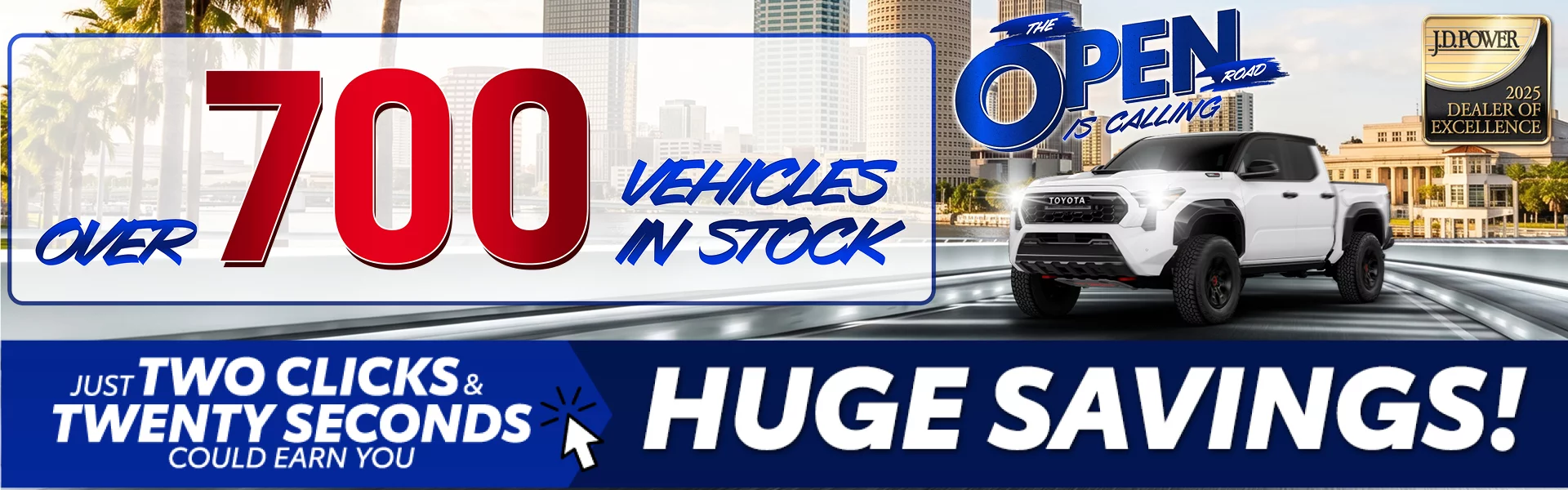 Toyota of Tampa Bay over 700 vehicles in stock and huge savings