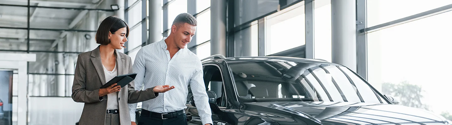 new car showroom shopping