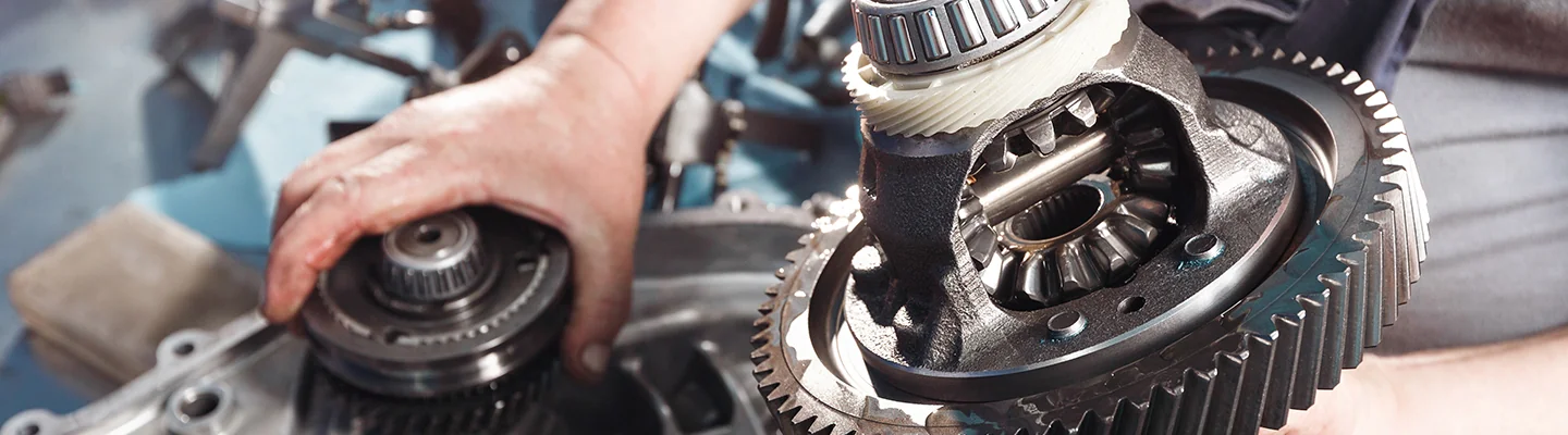 Service technician working on a BMW