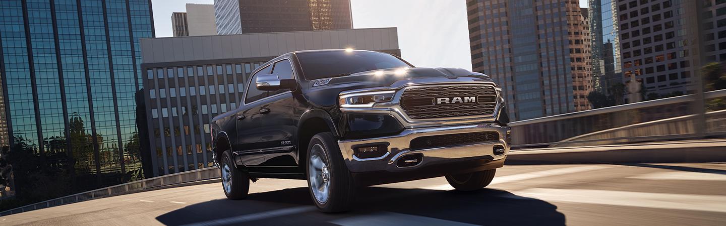 2021 RAM 1500 in motion front view