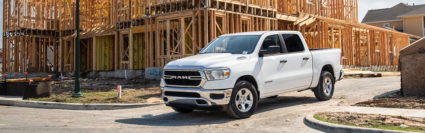 2021 RAM 1500 parked side view