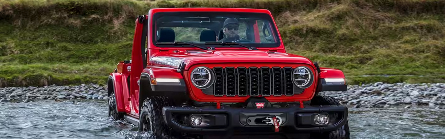 Test Drive a Wrangler red frontview