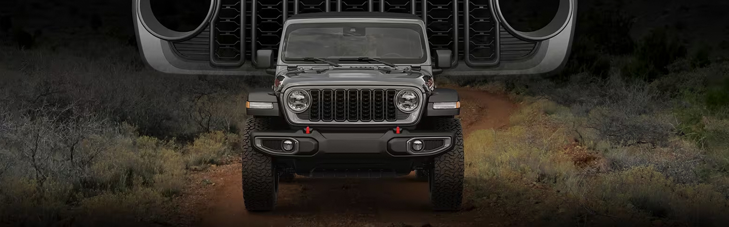 Test Drive a Wrangler black frontview 