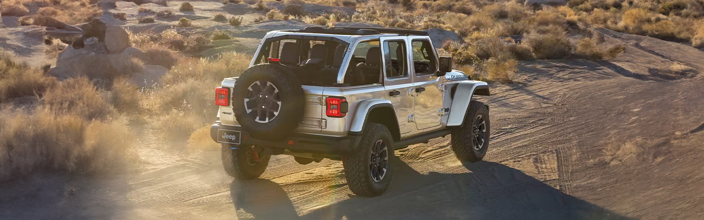 Test Drive a Wrangler silver sideview