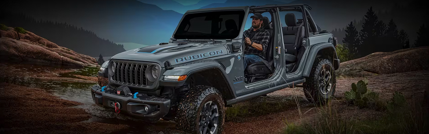 Test Drive a Wrangler black sideview 