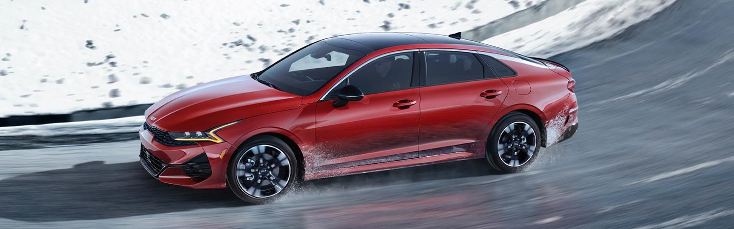 2022 Kia K5 in motion left side view