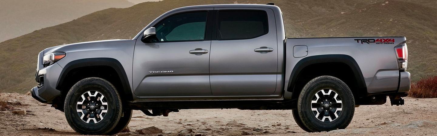 Silver 2020 Toyota Tacoma Parked On Hillside