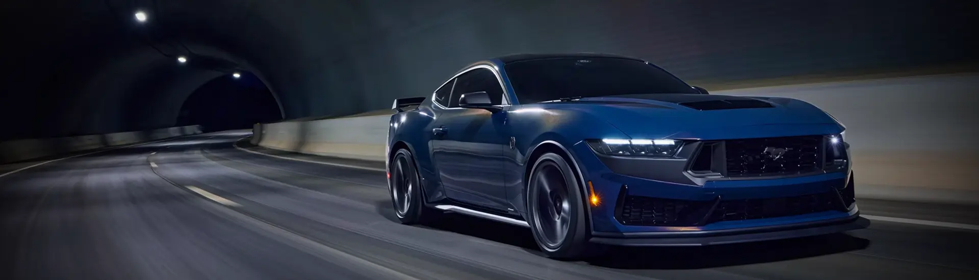 2026 Ford Mustang Dark Horse owning the curve in the tunnel