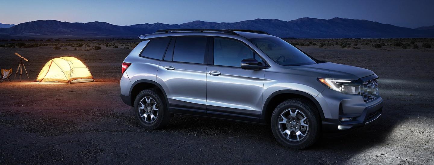 2022 Honda Passport at the camp site with tent