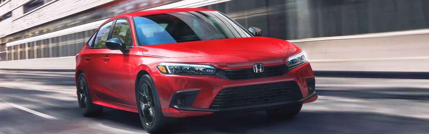 Honda Civic 2024 model gront side in red