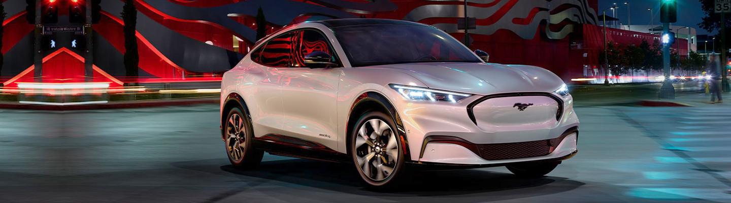 2021 Mustang Mach-E Space White color