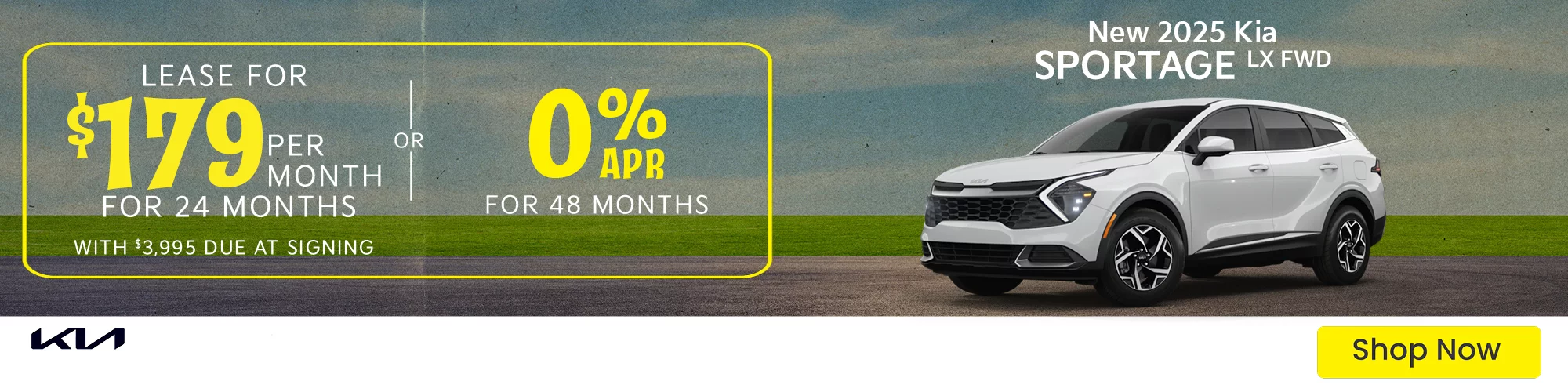 2025 Kia Sportage EX FWD  Lease For $119 Per Month For 24 Months with $5,495 Due at Signing  - OR – 1.9% APR for 60 Months   