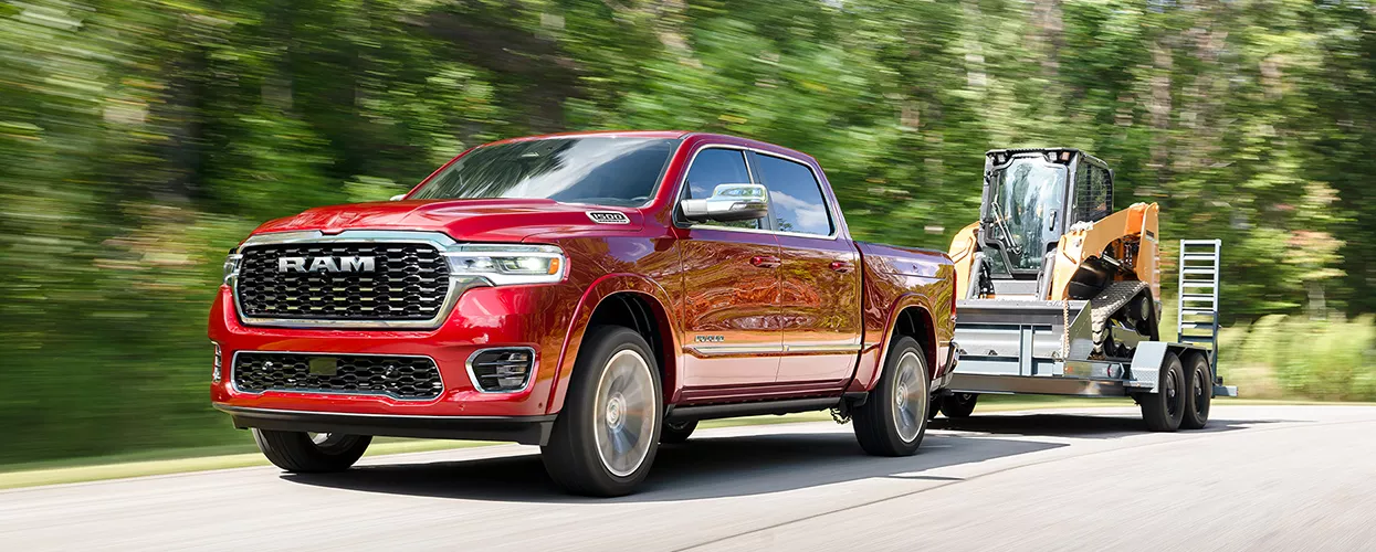 RAM 1500 truck towing a trailer near Tampa Bay, Florida