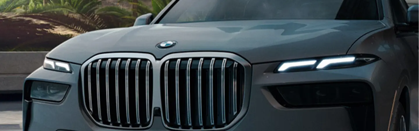 gray BMW X7 ariel view