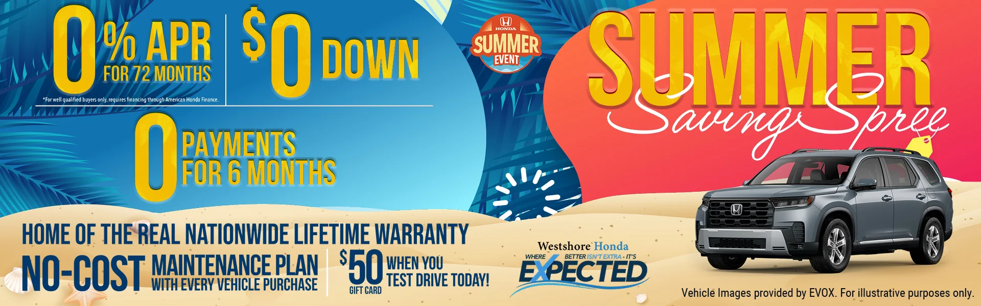 Summer savings spree at Westshore Honda