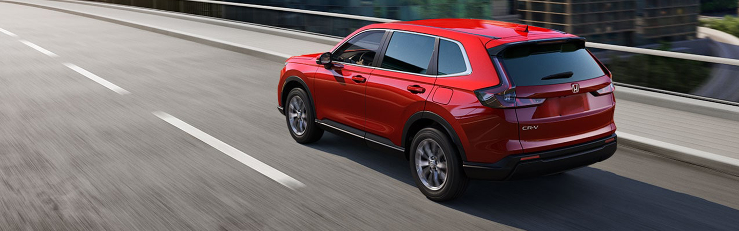 2024 Honda CR-V Specs side back top view in red colour