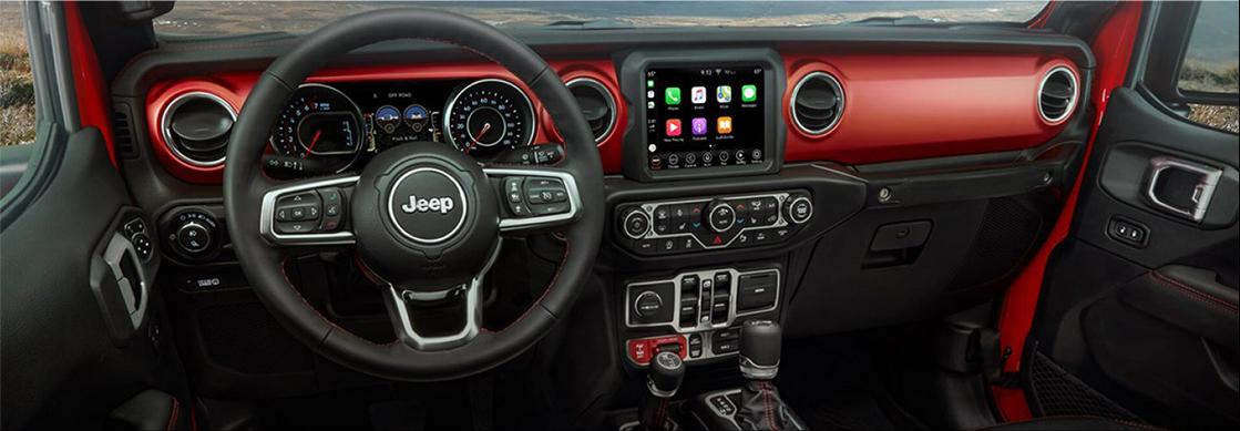 dashboard inside Jeep Gladiator