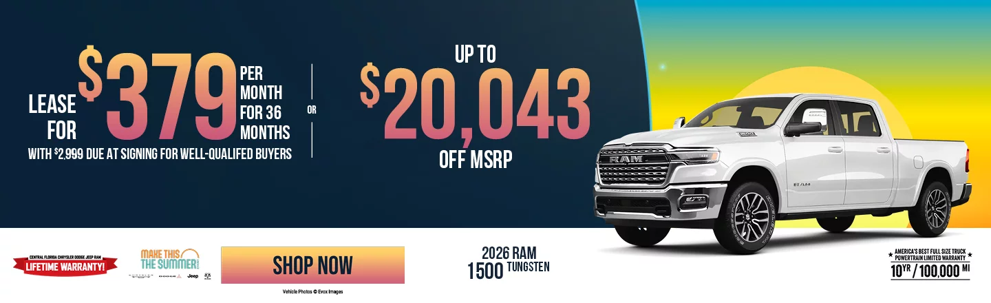 2026 RAM 1500 Tungsten Purchase: Up to $20,043 Off MSRP  Lease: Lease for $379 Per Month For 36 Months With $2,999 DAS For Well Qualified Buyers