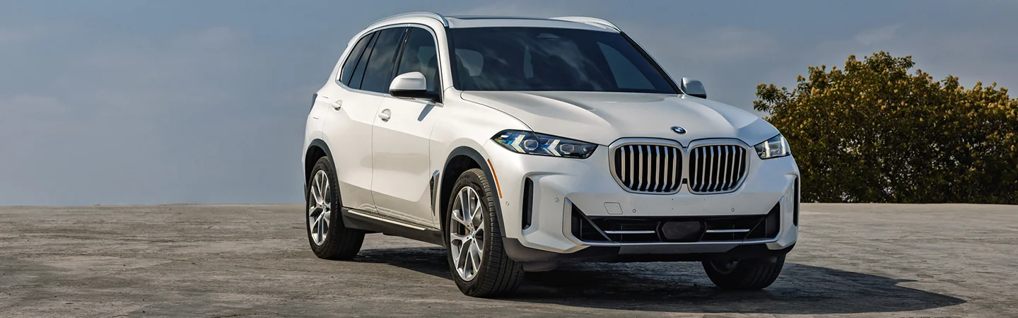 front view of a white 2026 BMW X5 M Competition