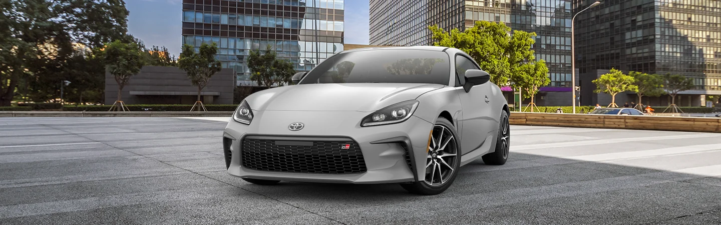 2025 Toyota GR86 parked in a city parking lot