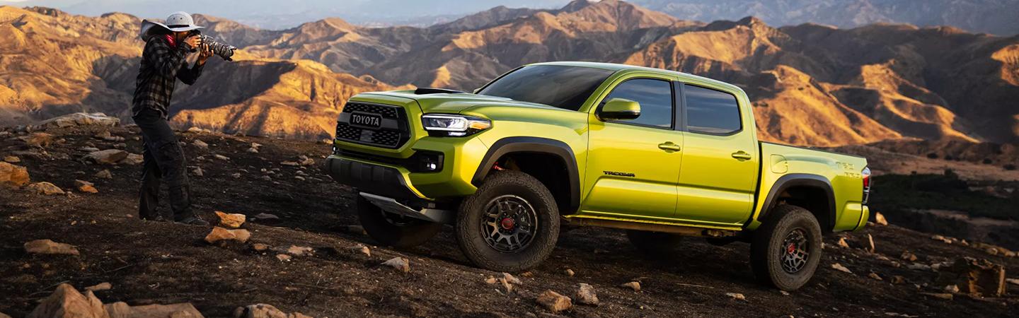 truck being photographed on a mountain