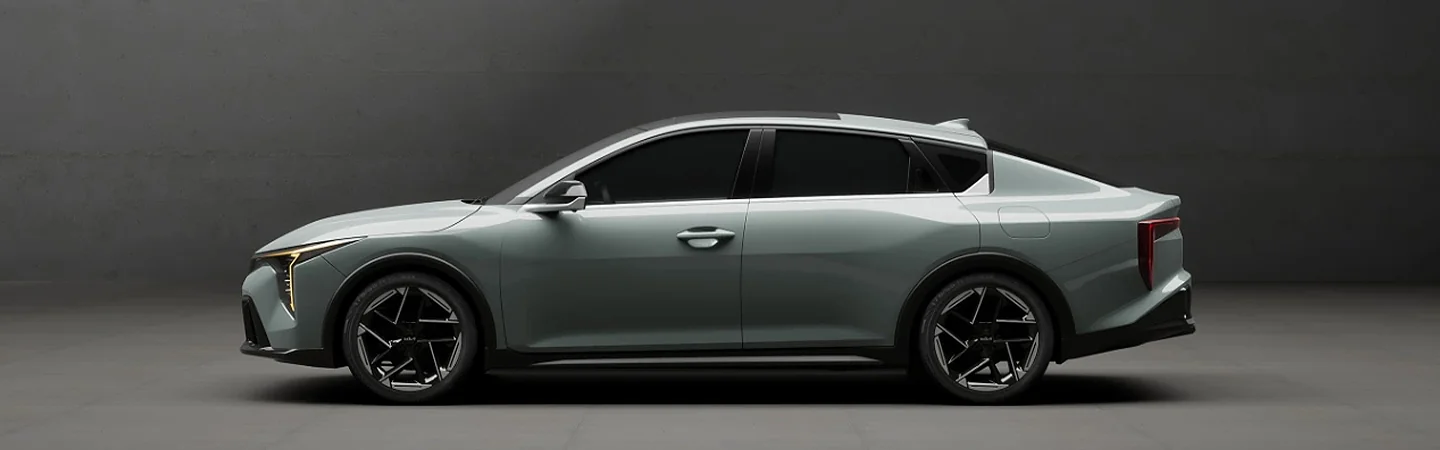 2025 Kia K4 Specs grey color and side view