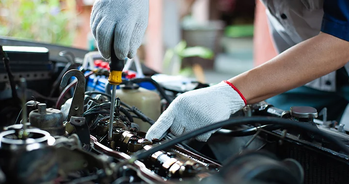 Engine work being done