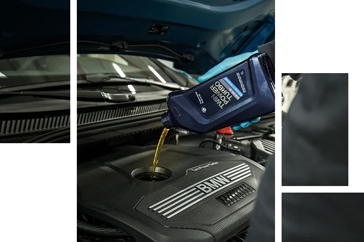 Engine fluid being changed