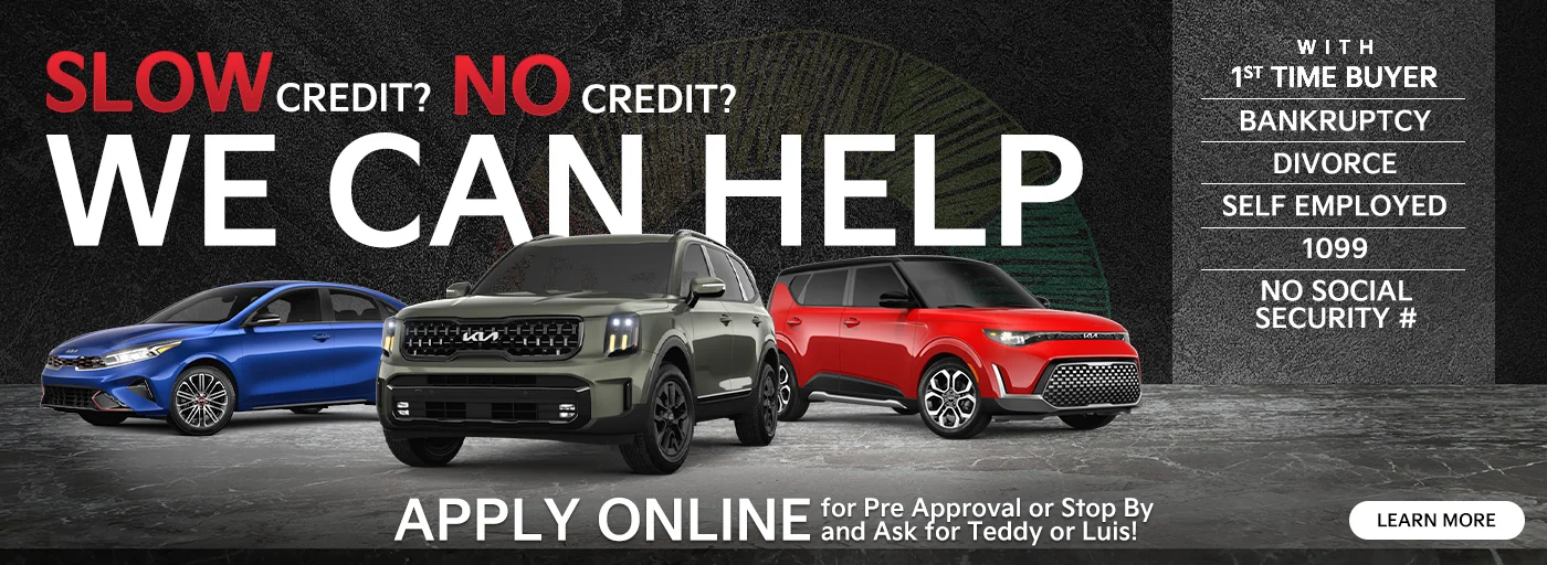 Bad Credit? Slow Credit? No Credit? We Can Help With Bad Credit, 1st Time Buyer, Bankruptcy, Divorce, Self Employed, 1099, No Social Security #; Apply Online For Pre-Approval Or Stop By And Ask For Teddy Or Luis!