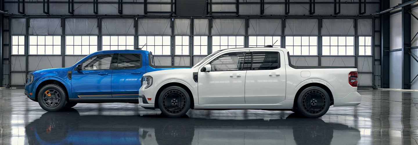 blue and a white 2025 Ford Maverick