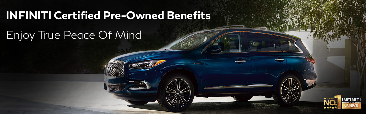 INFINITI Certified Pre-Owned Blue vehicle