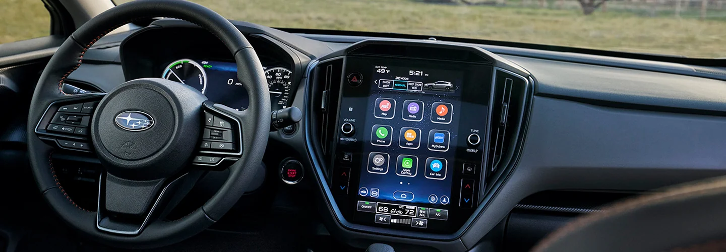 interior view of a 2026 Subaru Crosstrek Hybrid Sport