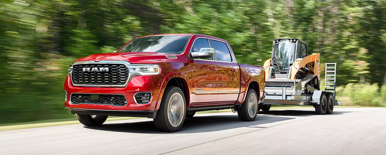 RAM Truck towing a trailer