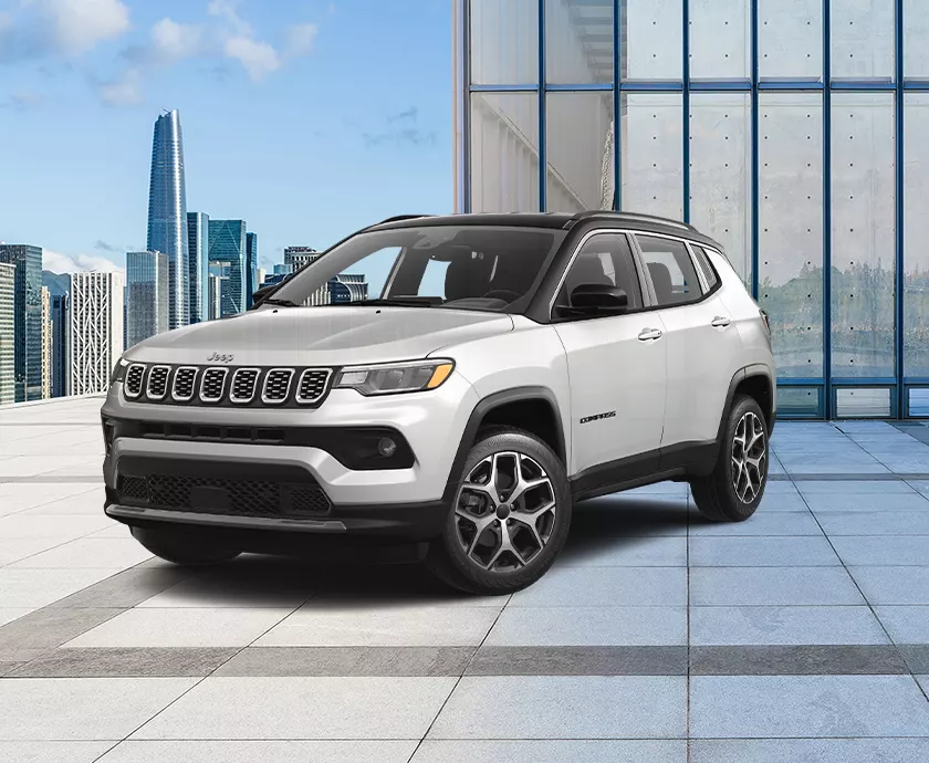 a Jeep Compass exterior shown from a three-quarter angle