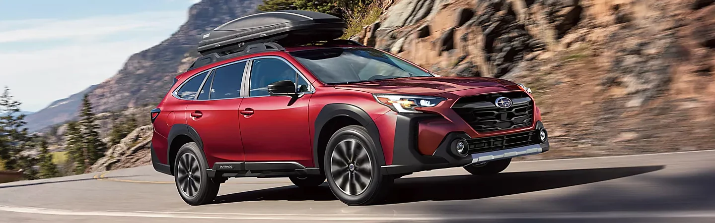 2025 Subaru Outback Touring XT with load on roof rack